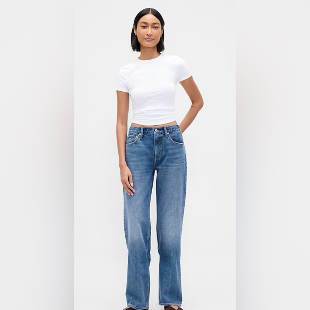 GAP Women's Straight Leg Jeans - Blue tall